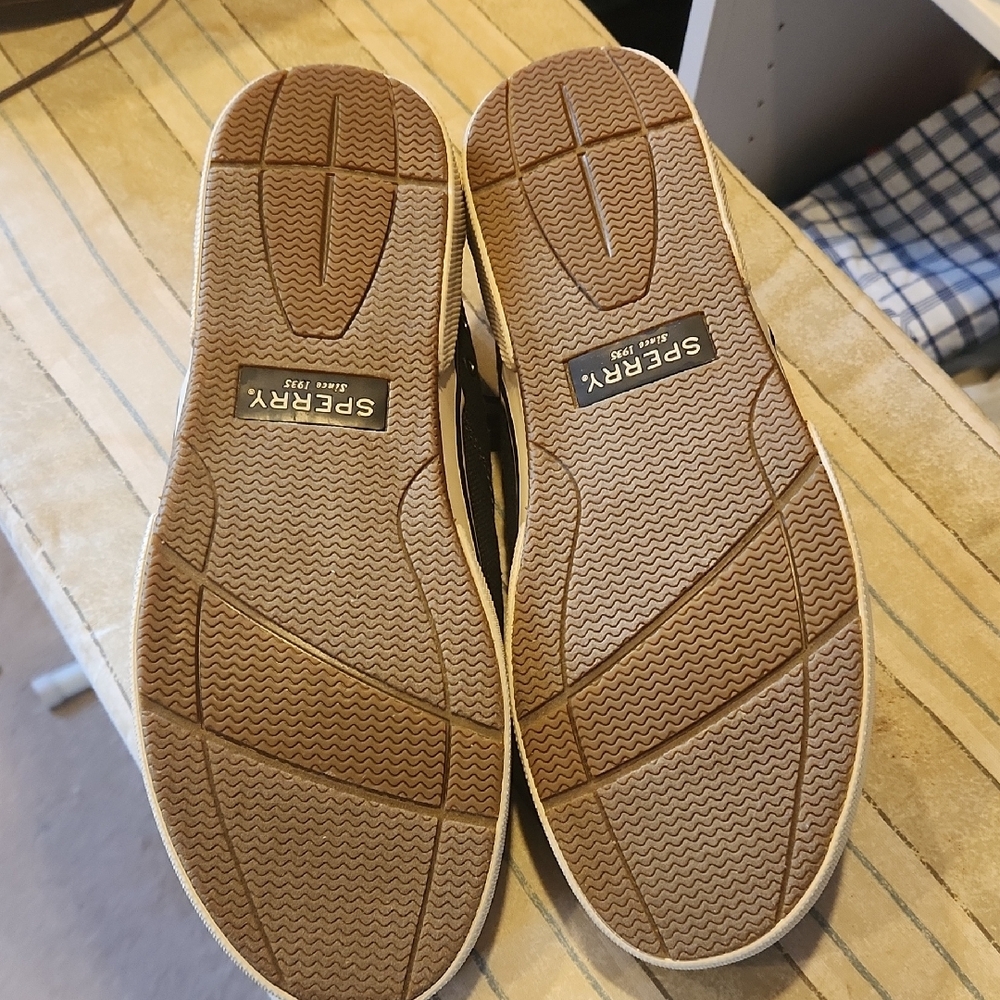Sperry Men's Dark Gray Canvas Boat Shoes - Picture 2 of 3